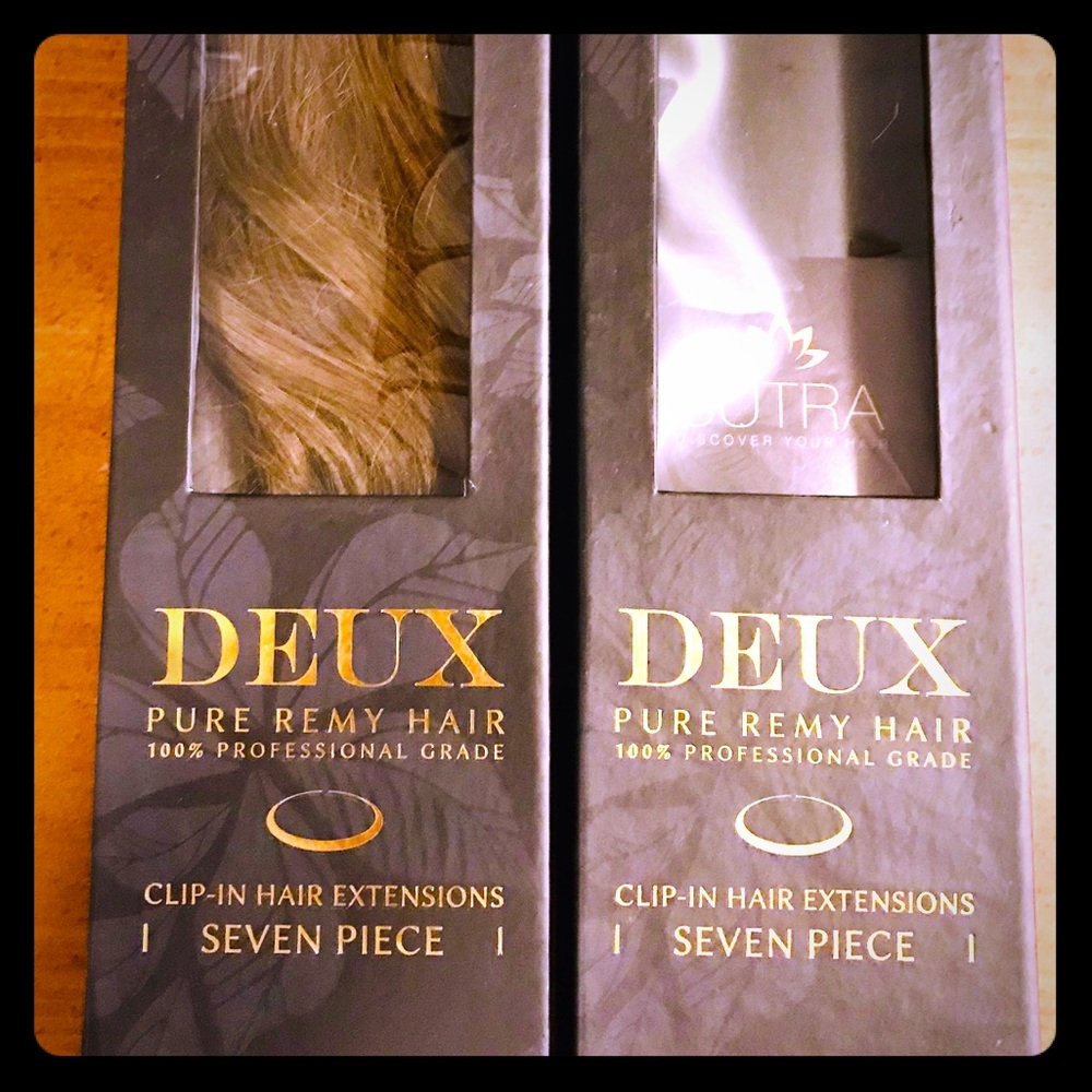 Deux Remy Hair - clip-in hair extensions x 2
